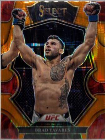 Brad Tavares 2023 Panini Select UFC Premier Level #120 Orange Flash