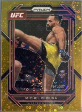Michel Pereira 2023 Panini Prizm UFC Base #192 Gold
