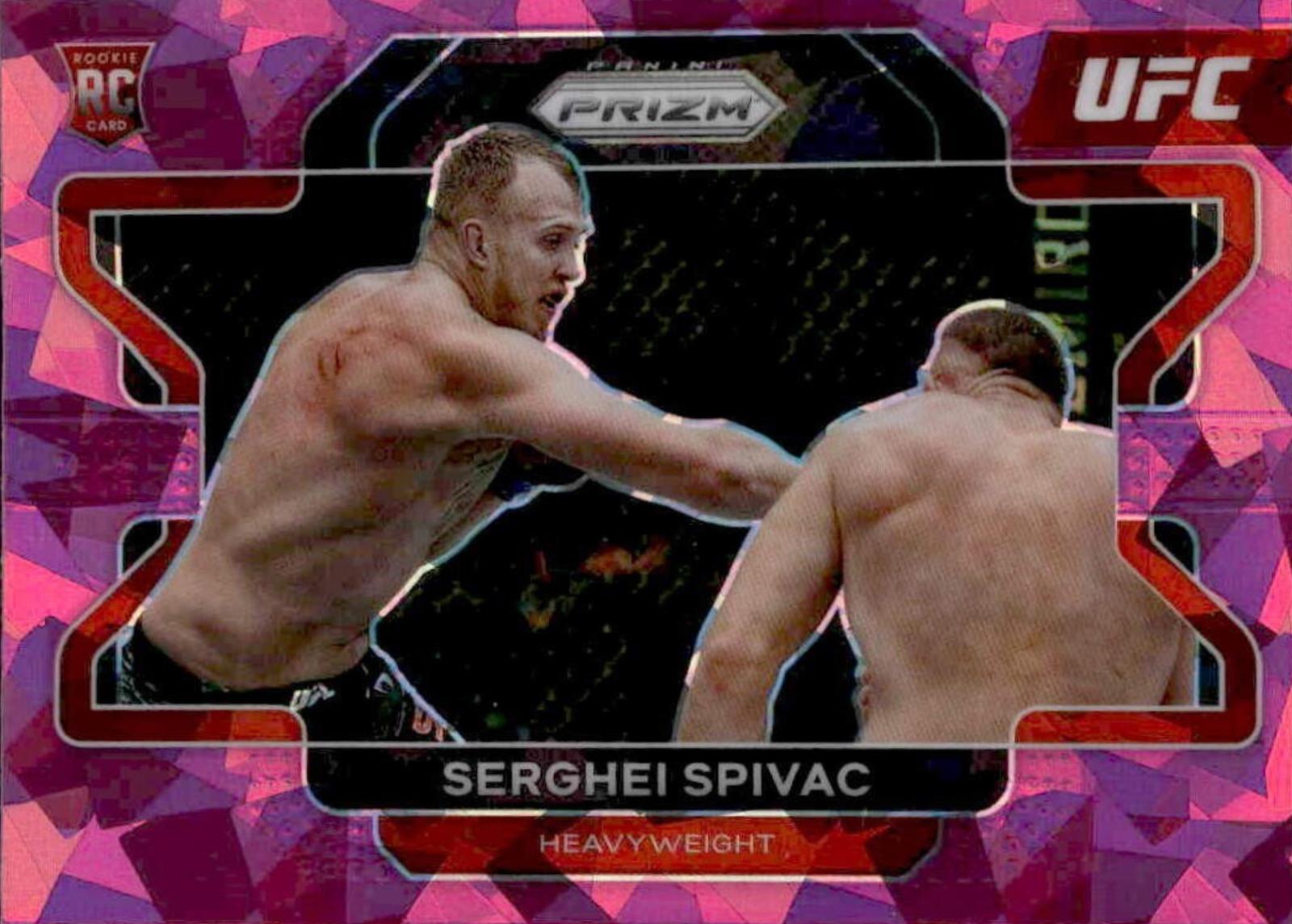 Serghei Spivac 2022 Panini Prizm UFC Base #70 Pink Ice