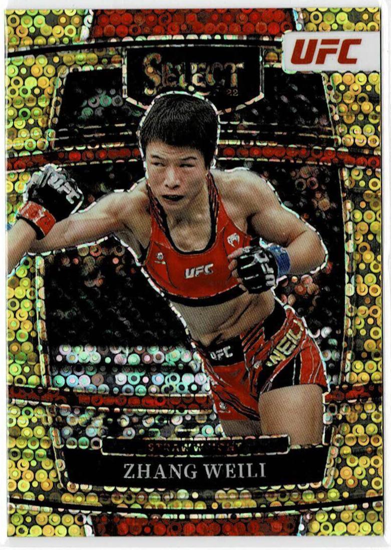 Zhang Weili 2022 Panini Select UFC Concourse #9 Gold Disco
