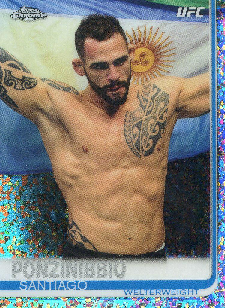 Santiago Ponzinibbio 2019 Topps Chrome UFC Base #13 Diamond Hot Box