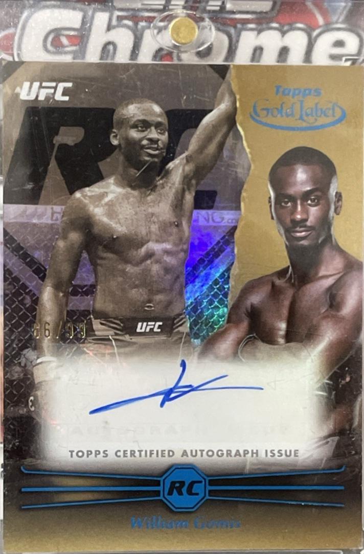 William Gomis 2024 Topps Gold Label UFC Rookie Autographs #RCA-WIG Blue