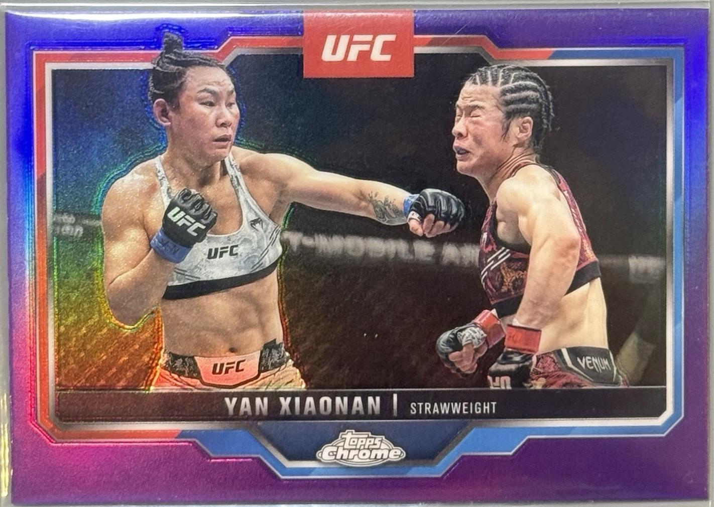 Yan Xiaonan 2025 Topps Chrome UFC Base #35 Purple Refractor
