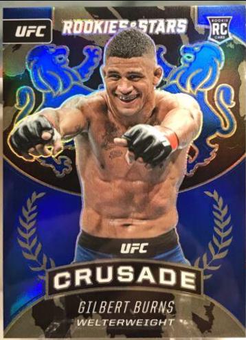 Gilbert Burns 2021 Panini Chronicles UFC Base Crusade #222 Blue