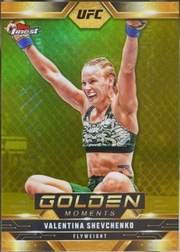 Valentina Shevchenko 2025 Topps Finest UFC Golden Moments #GM-1 Superfractor