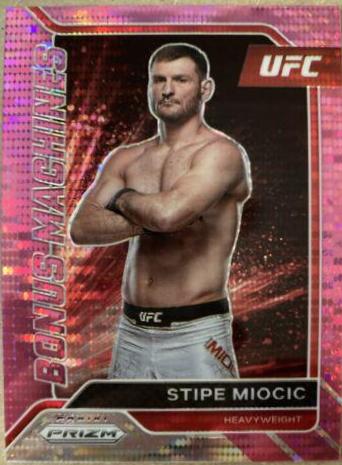 Stipe Miocic 2022 Panini Prizm UFC Bonus Machines #21 Pink Pulsar