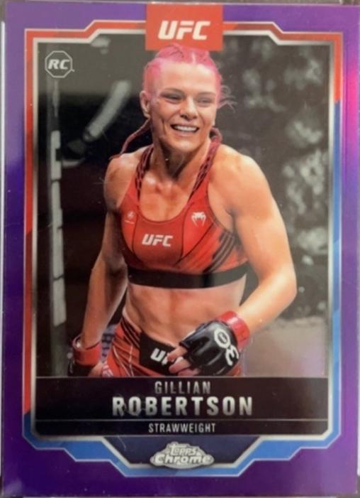 Gillian Robertson 2025 Topps Chrome UFC Base #158 Purple Refractor