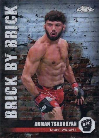 Arman Tsarukyan 2024 Topps Chrome UFC Brick by Brick #BYB-14 Red Refractor