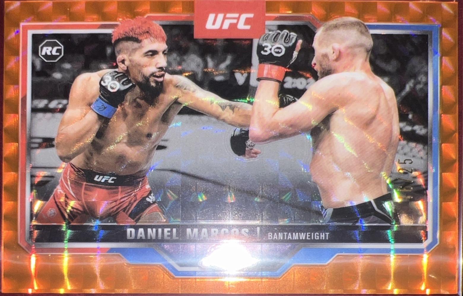 Daniel Marcos 2025 Topps Chrome Sapphire UFC Base Sapphire #113 Orange Sapphire