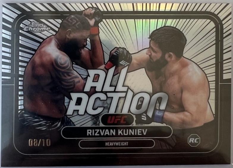 Rizvan Kuniev 2026 Topps Chrome UFC All-Action #AA-37 Black Refractor