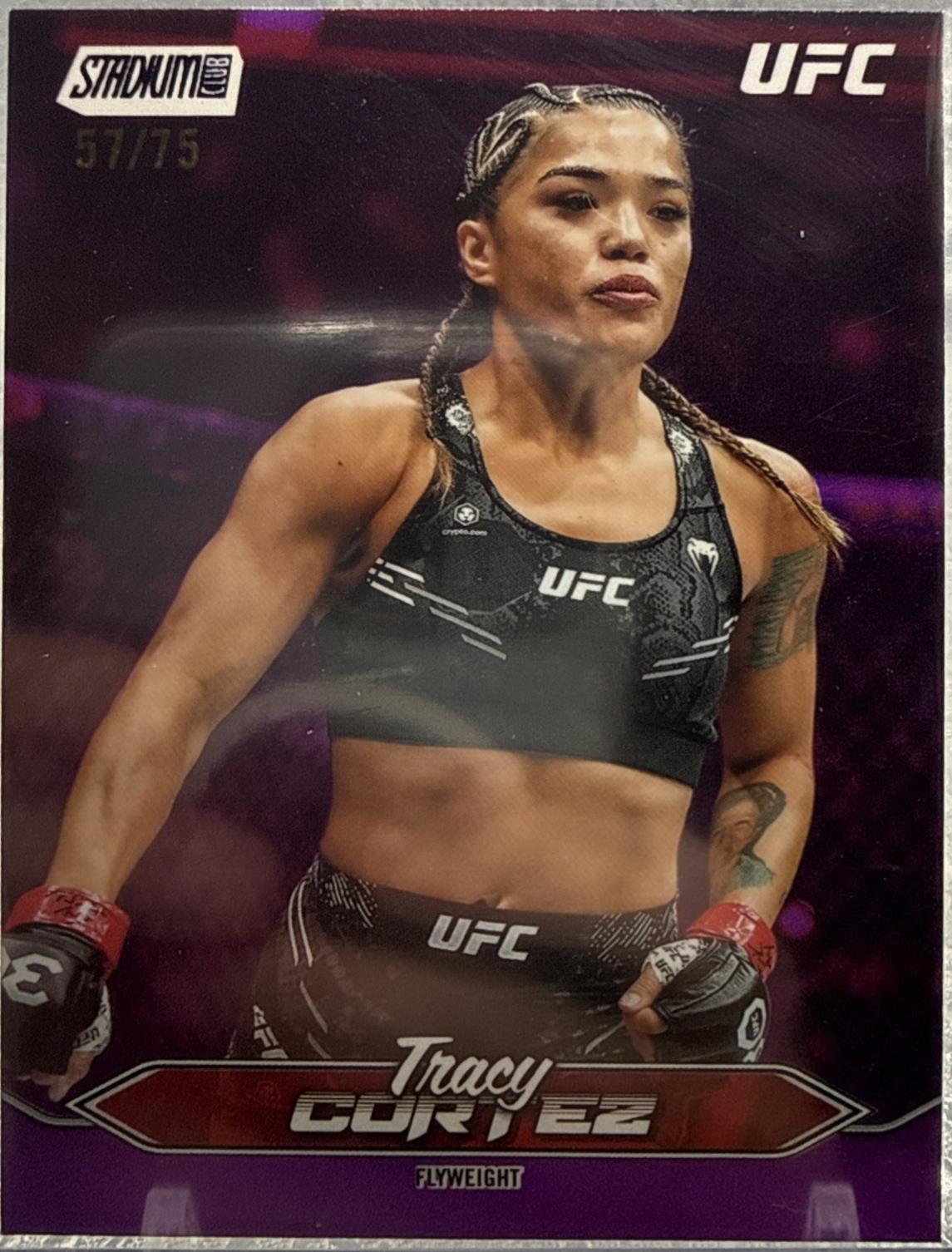 Tracy Cortez 2025 Topps Stadium Club UFC Base Chrome #C-135 Purple Refractor
