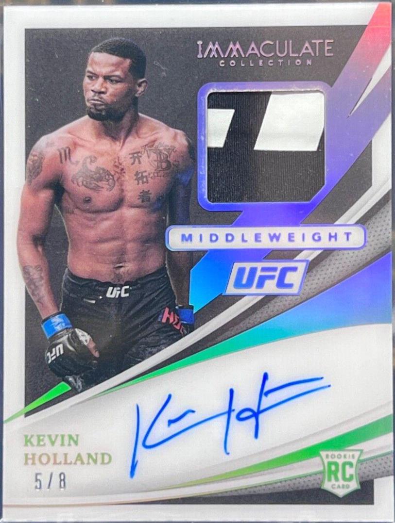 Kevin Holland 2021 Panini Immaculate UFC Rookie Memorabilia Autographs #107 Acetate