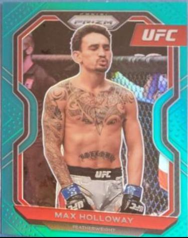 Max Holloway 2021 Panini Prizm UFC Base #77 Teal