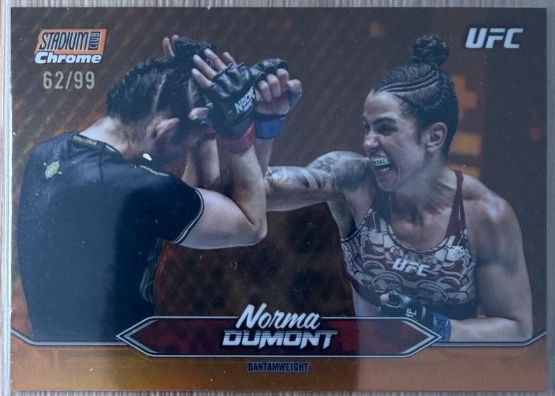 Norma Dumont 2025 Topps Stadium Club UFC Base Chrome #C-16 Orange Refractor