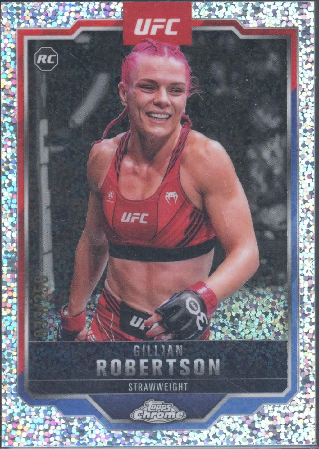 Gillian Robertson 2025 Topps Chrome UFC Base #158 Speckle Refractor