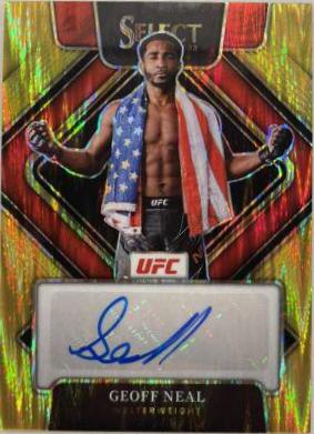 Geoff Neal 2022 Panini Select UFC Signatures #32 Gold Flash