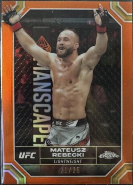 Mateusz Rębecki 2024 Topps Chrome UFC Base #127 Orange Refractor