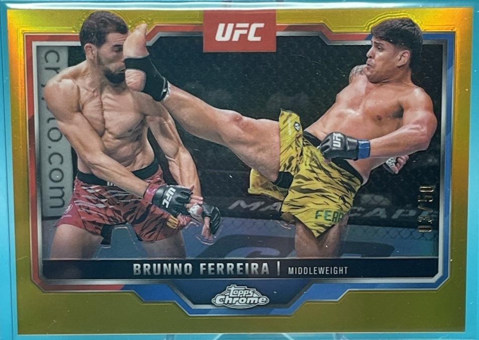 Brunno Ferreira 2025 Topps Chrome UFC Base #192 Gold Refractor