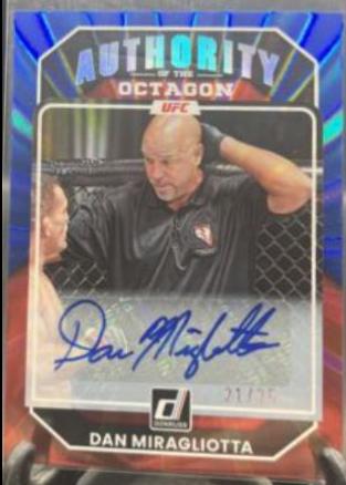 Dan Miragliotta 2023 Panini Donruss UFC Authority of the Octagon Signatures #224 Blue Laser
