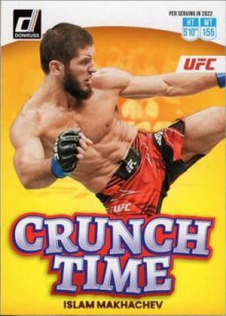 Islam Makhachev 2023 Panini Donruss UFC Crunch Time #9 Press Proof Black