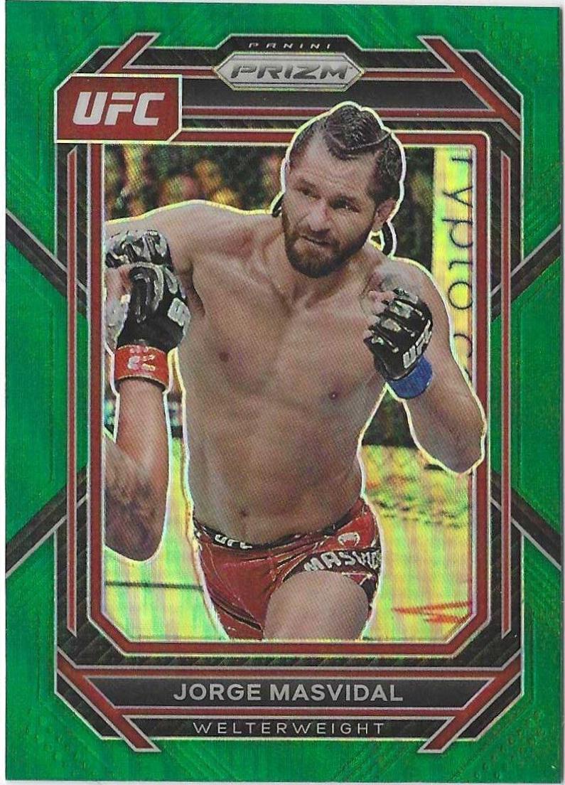 Jorge Masvidal 2023 Panini Prizm UFC Base #189 Green