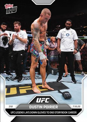 Dustin Poirier Topps Now UFC Base #23 Black Foil