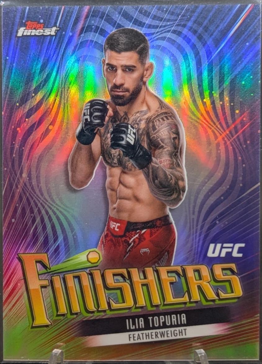 Ilia Topuria 2024 Topps Finest UFC Finishers #FIN-4 Refractor