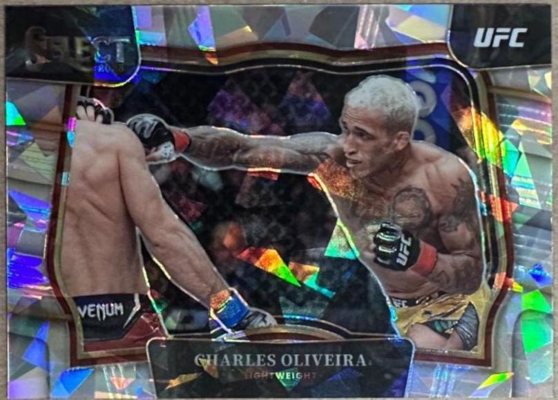 Charles Oliveira 2023 Panini Select UFC Octagonside #236 Cracked Ice