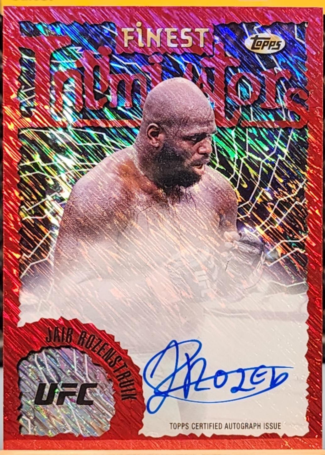 Jairzinho Rozenstruik 2024 Topps Finest UFC Intimidators Autographs #IA-JRK Red Shimmer Refractor