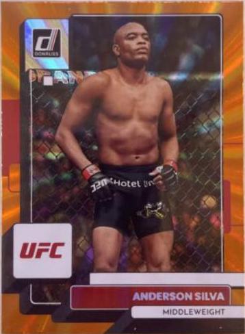 Anderson Silva 2023 Panini Donruss UFC Base #181 Orange Laser