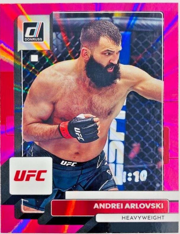 Andrei Arlovski 2023 Panini Donruss UFC Base #186 Pink Laser