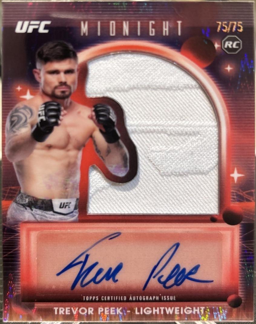 Trevor Peek 2025 Topps Midnight UFC Rookie Relic Autographs #RRA-TP Dusk