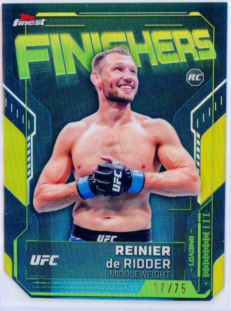 Reinier de Ridder 2025 Topps Finest UFC Finishers #FN-17 Die-Cut Refractor