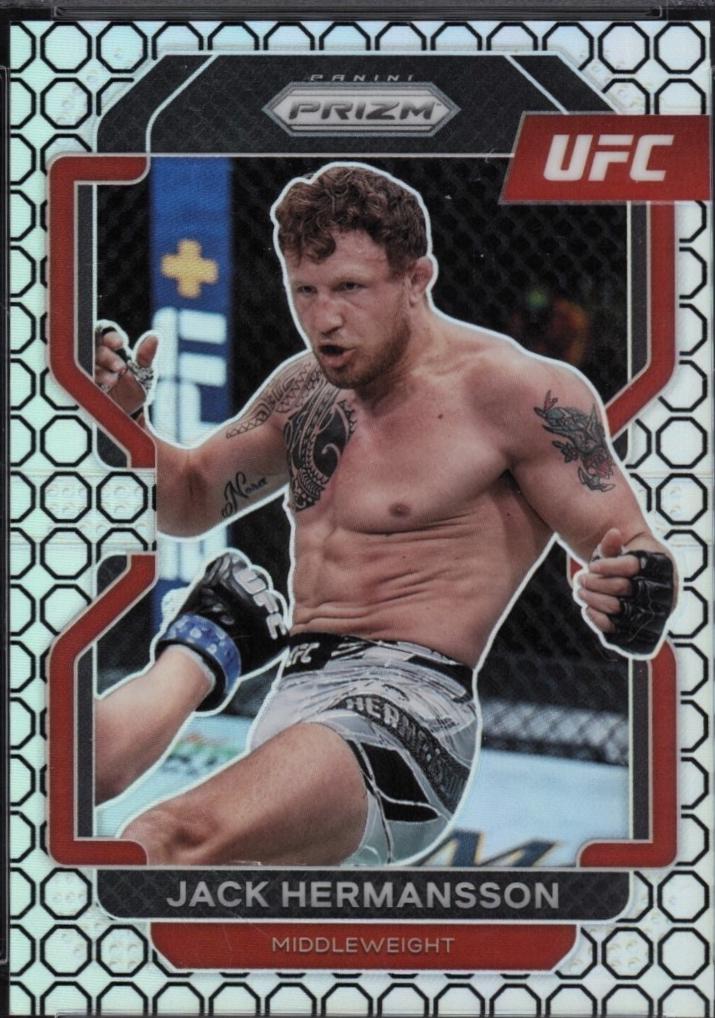 Jack Hermansson 2022 Panini Prizm UFC Base #135 Octagon