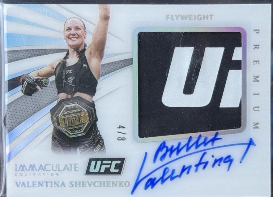 Valentina Shevchenko 2021 Panini Immaculate UFC Premium Memorabilia Autographs #49 Gold