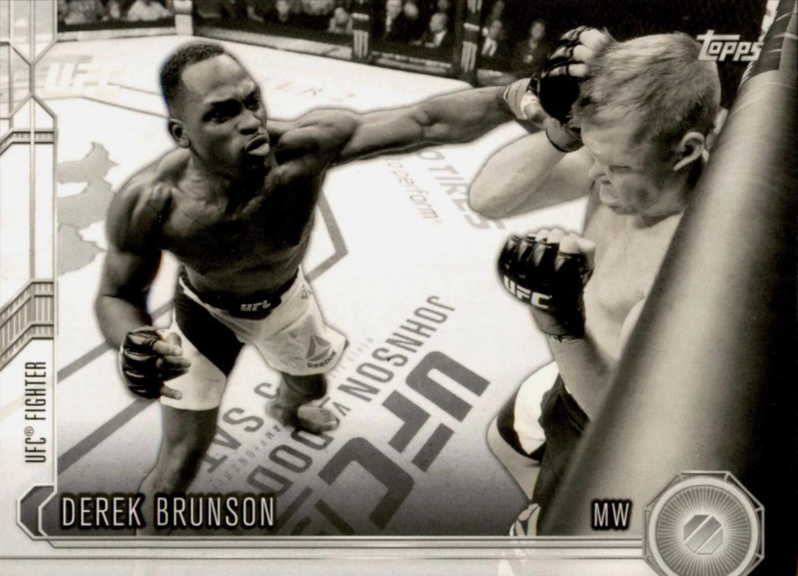 Derek Brunson 2015 Topps UFC Chronicles Base #177 Black and White