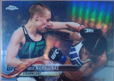 Rose Namajunas 2018 Topps Chrome UFC Base #28 Refractor