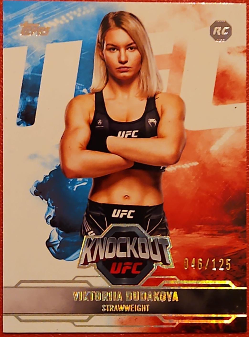 Viktoriia Dudakova 2025 Topps Knockout UFC Base #5 Holo Silver