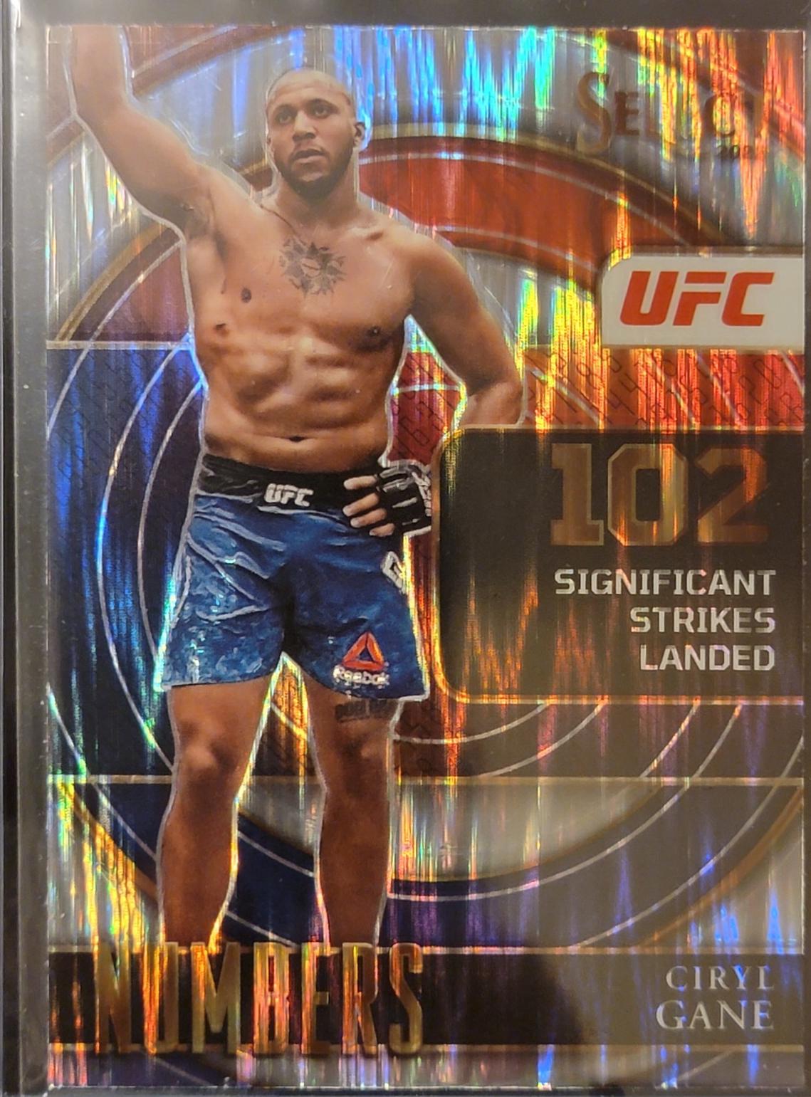 Ciryl Gane 2022 Panini Select UFC Select Numbers #15 Flash