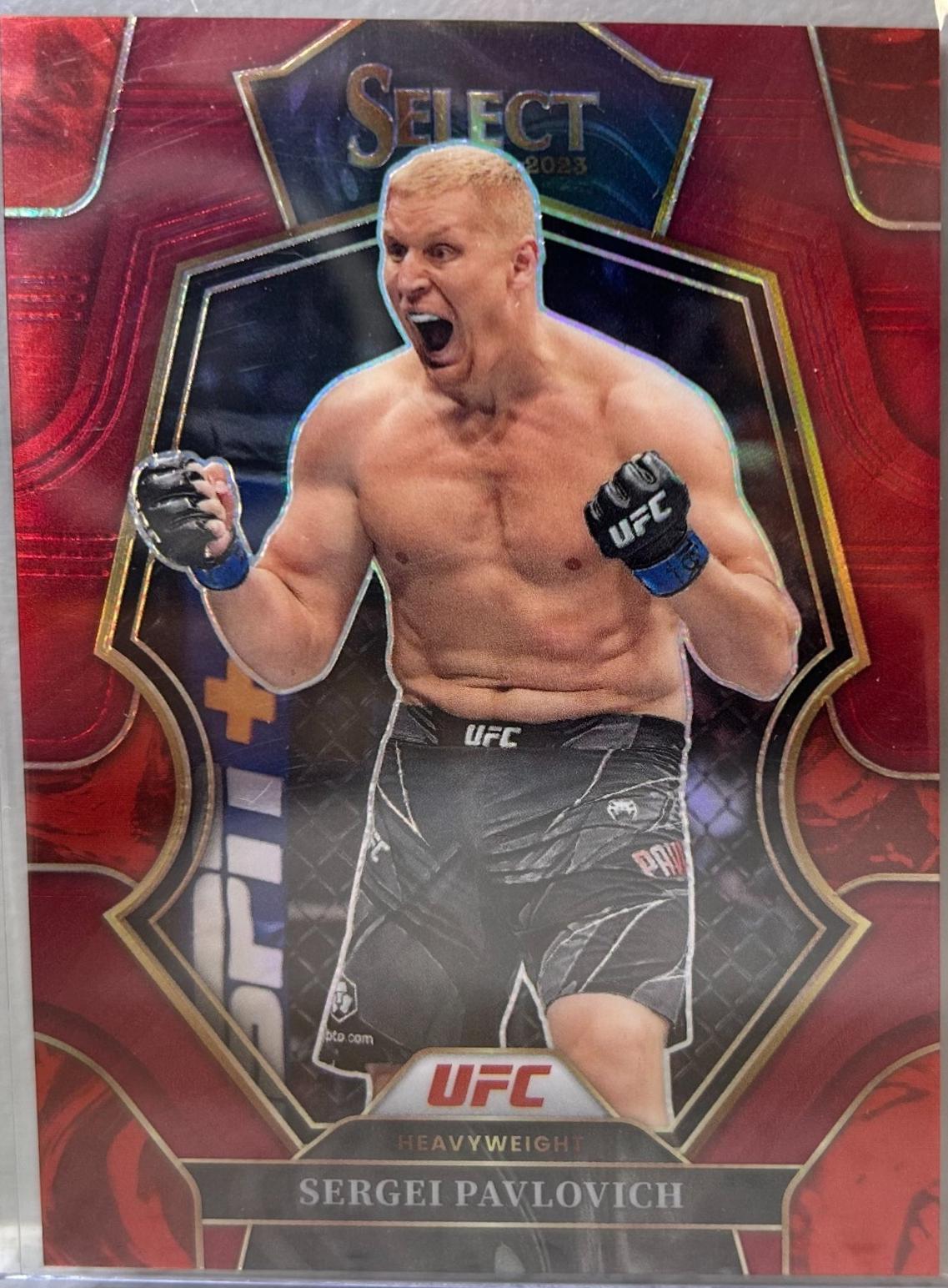 Sergei Pavlovich 2023 Panini Select UFC Premier Level #121 Red Blue Prizm