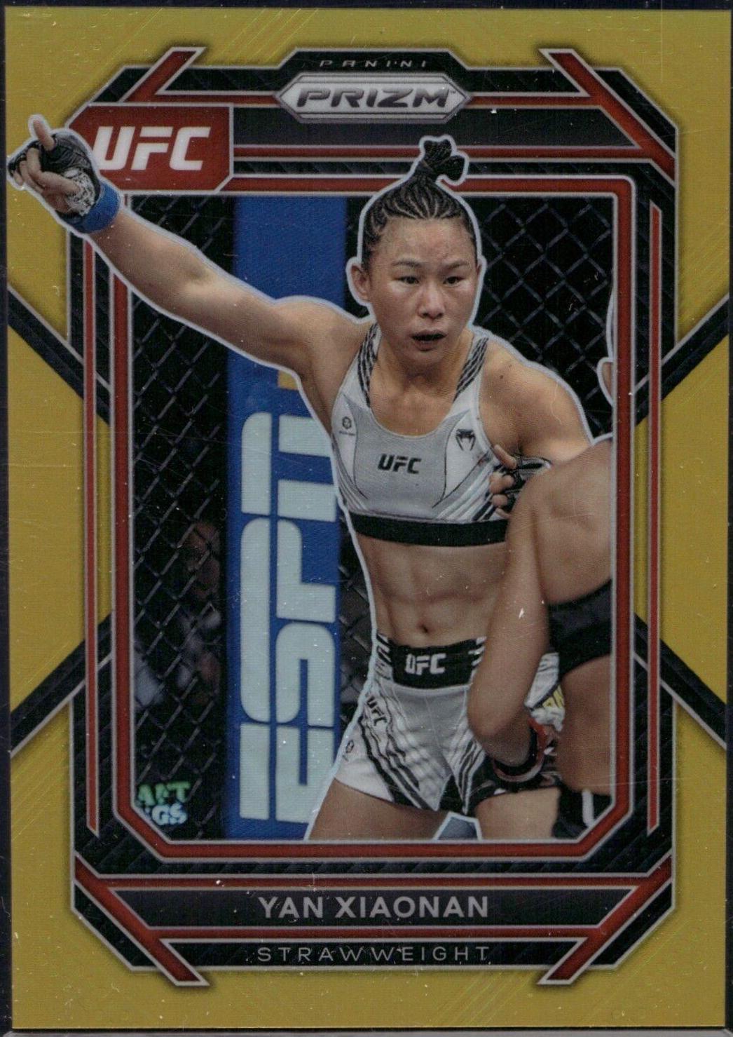 Yan Xiaonan 2023 Panini Prizm UFC Base #188 Gold