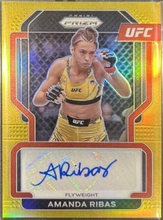 Amanda Ribas 2022 Panini Prizm UFC Signatures #SG-ARB Gold