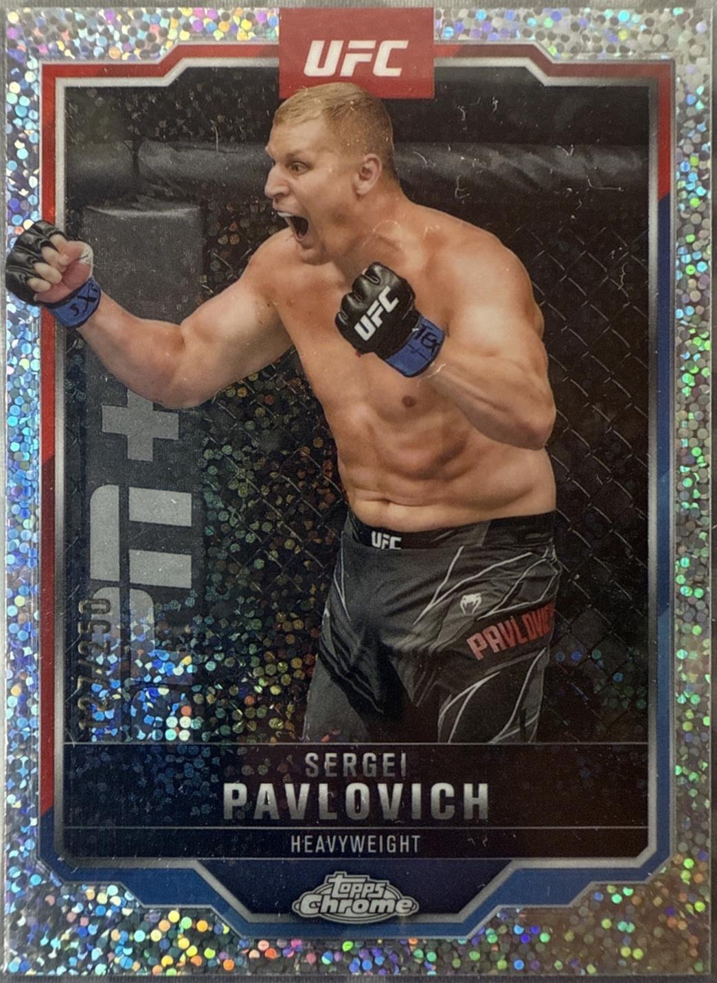Sergei Pavlovich 2025 Topps Chrome UFC Base #148 Speckle Refractor