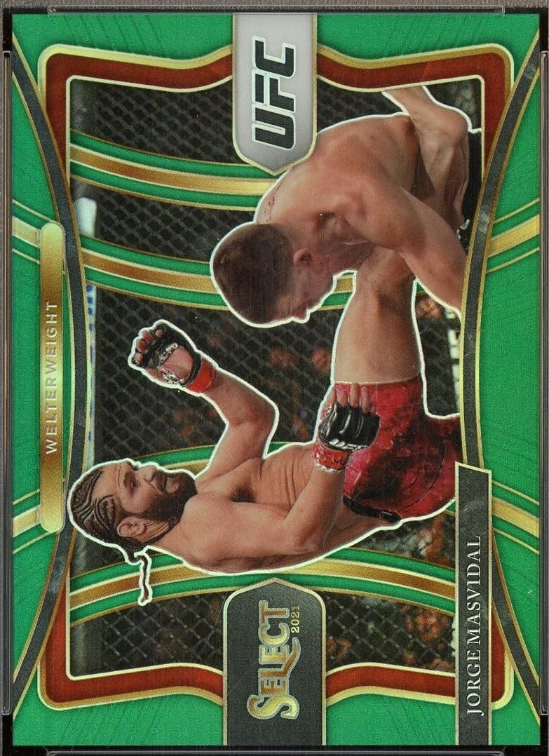 Jorge Masvidal 2021 Panini Select UFC Premier Level #142 Green