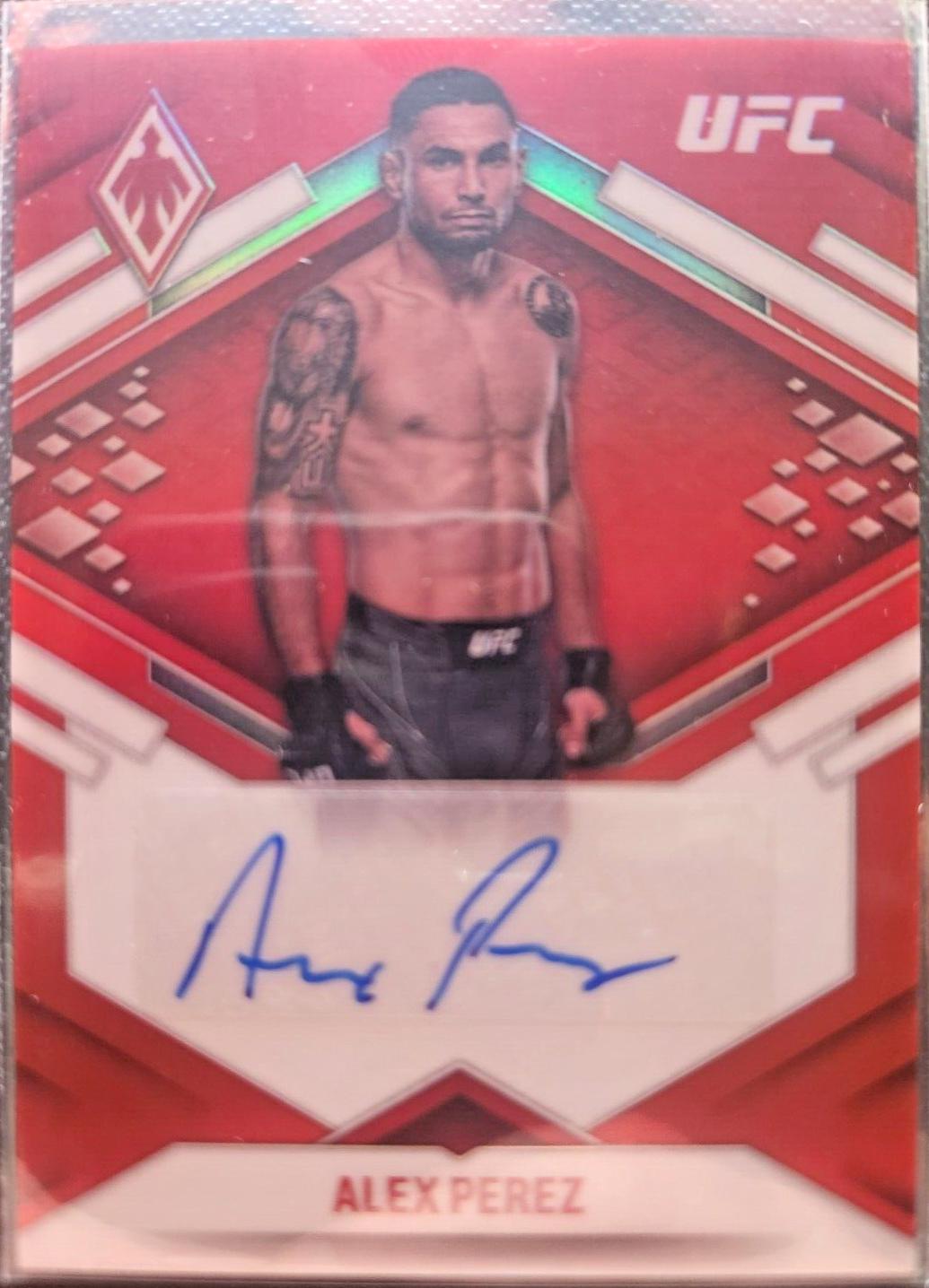 Alex Perez 2022 Panini Chronicles UFC Phoenix Autographs #18 Red