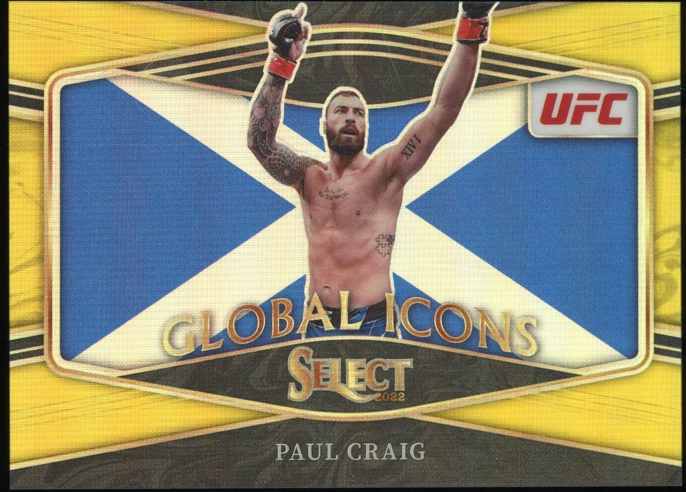 Paul Craig 2022 Panini Select UFC Global Icons #28 Gold