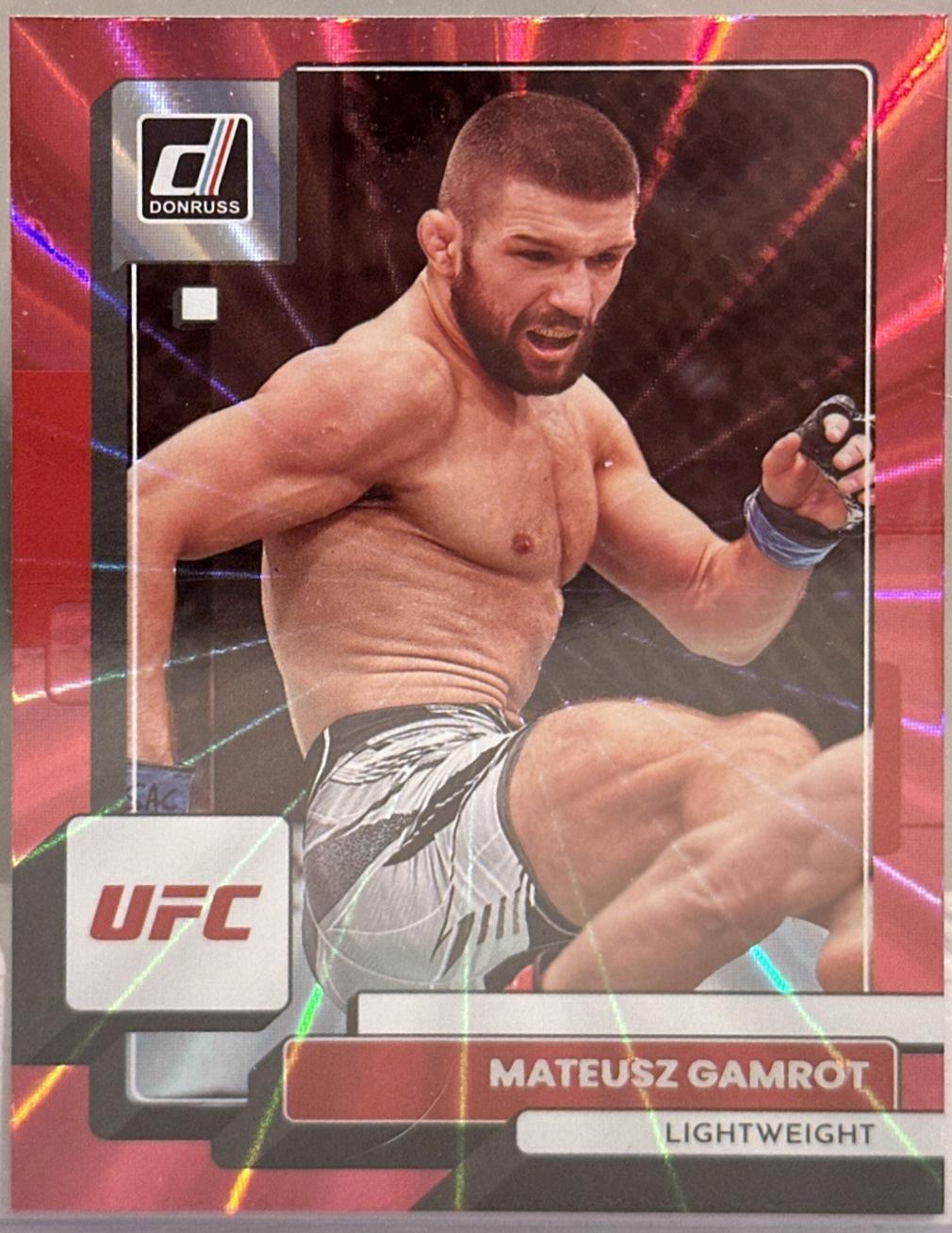 Mateusz Gamrot 2023 Panini Donruss UFC Base #95 Pink Laser
