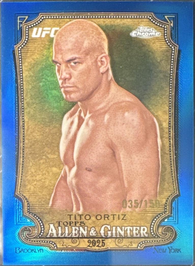 Tito Ortiz 2025 Topps Chrome UFC Allen & Ginter #AAG-25 Blue Refractor