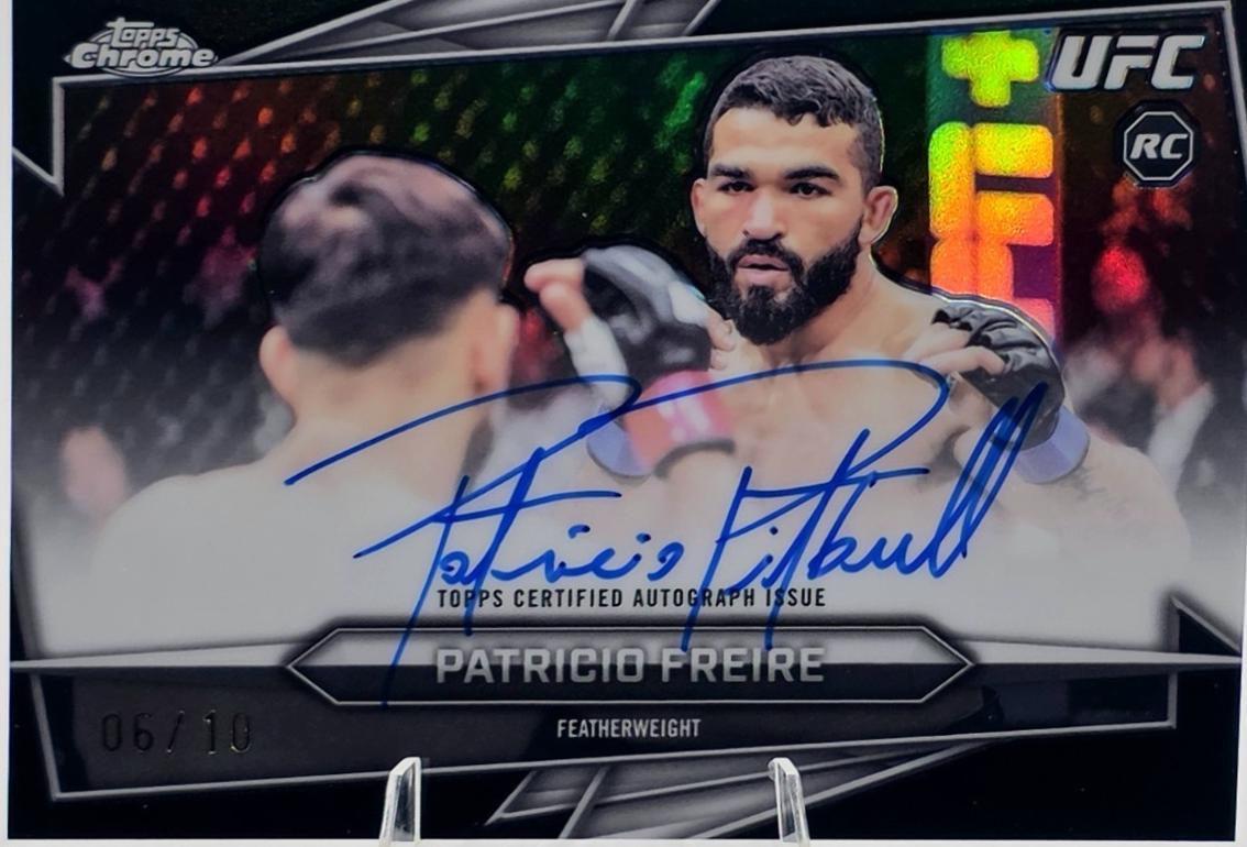 Patricio Freire 2026 Topps Chrome UFC Base Autographs #BAV-PL Black Refractor
