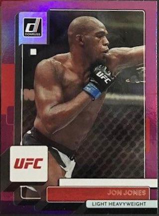 Jon Jones 2023 Panini Donruss UFC Base #44 Purple Flood